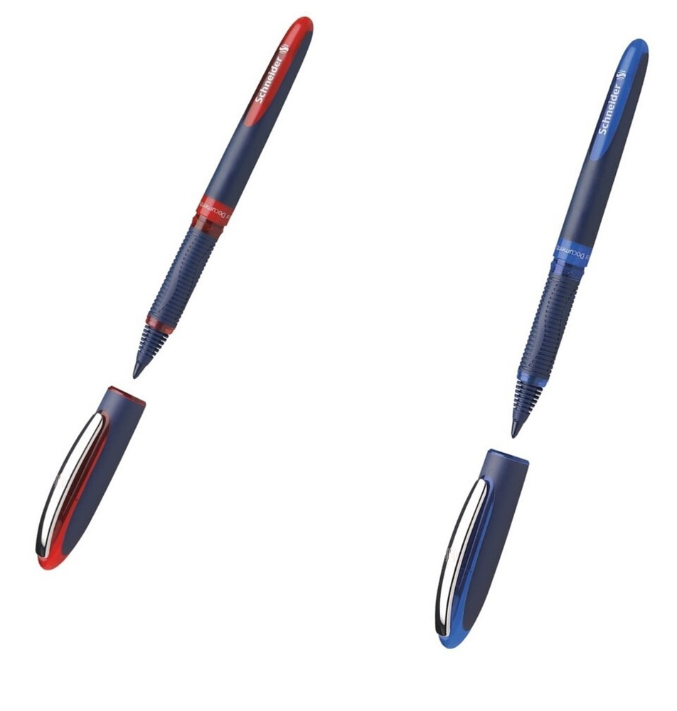 Ручка-роллер Schneider One Business, красная, синяя, узел 0,8 мм, линия 0,6 мм, 2 шт  #1