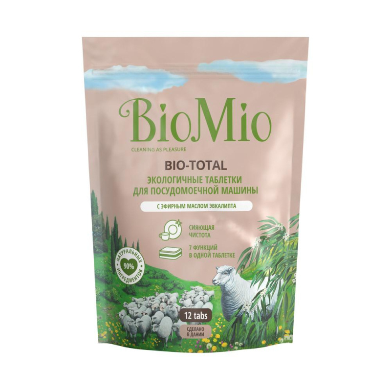 Таблетки для ПММ BioMio BIO-TOTAL с маслом эвкалипта 12шт/уп #1