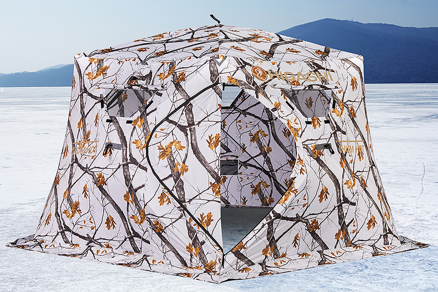 Зимняя палатка для рыбалки / 6-местная палатка, утепленная Camo Chum Hot  #1