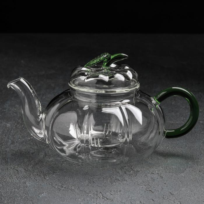Чайник заварочный "Грин", 700 мл, со стеклянным ситом #1