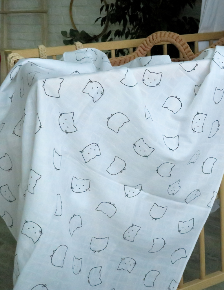 TINYDREAMS Пеленка текстильная 90 х 130 см, Хлопок, 1 шт #1