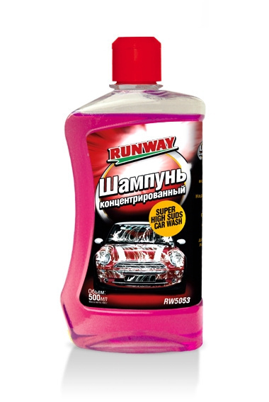 Автошампунь-концентрат для ручной мойки RUNWAY Super High Suds Car Wash RW5053 500мл  #1