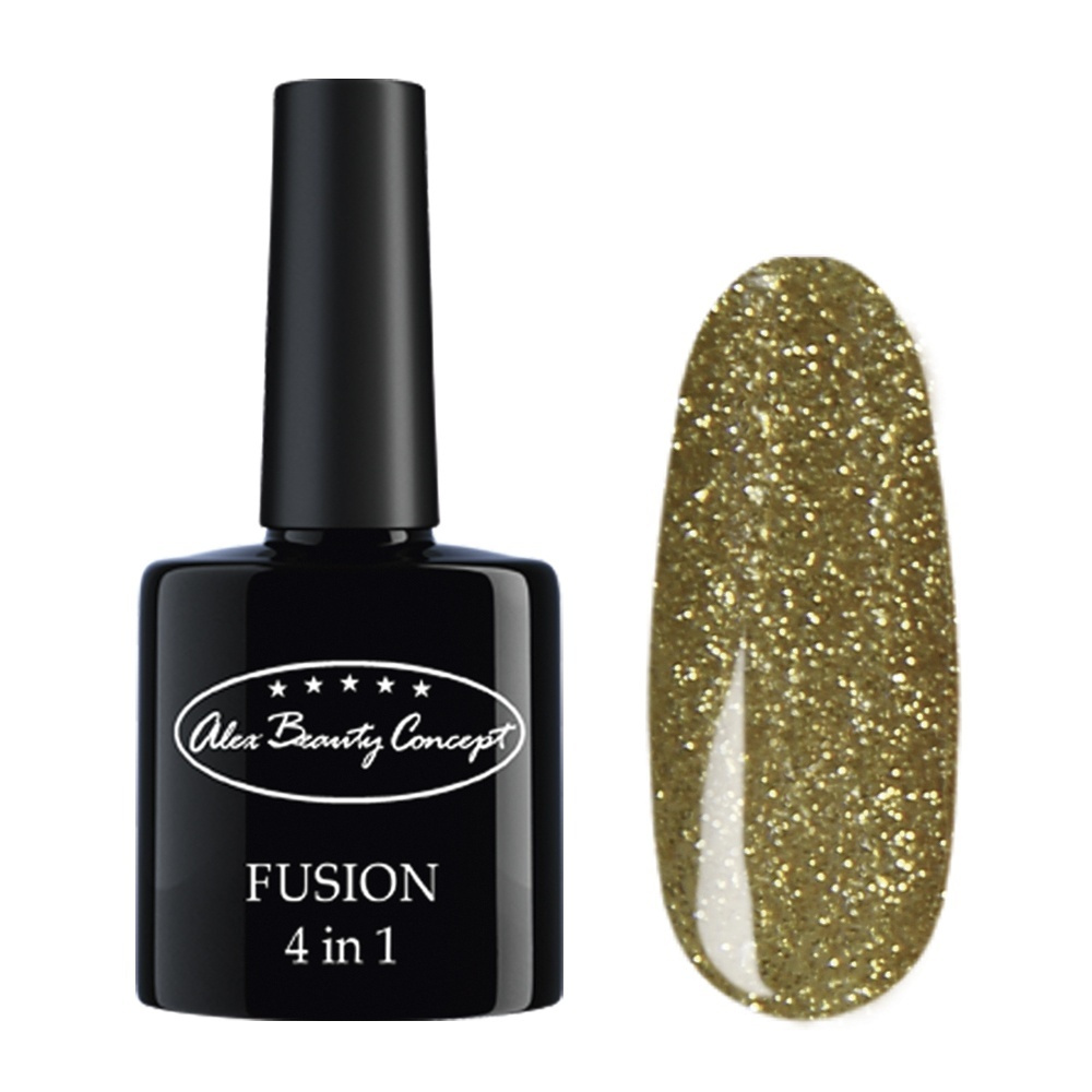 Alex Beauty Concept гель лак для ногтей FUSION 4 IN 1 GEL, 7.5 мл., цвет золотой 70184  #1