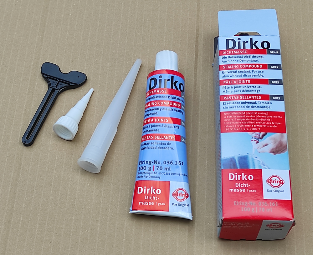 Герметик силиконовый термостойкий Elring Dirko (серый) #1