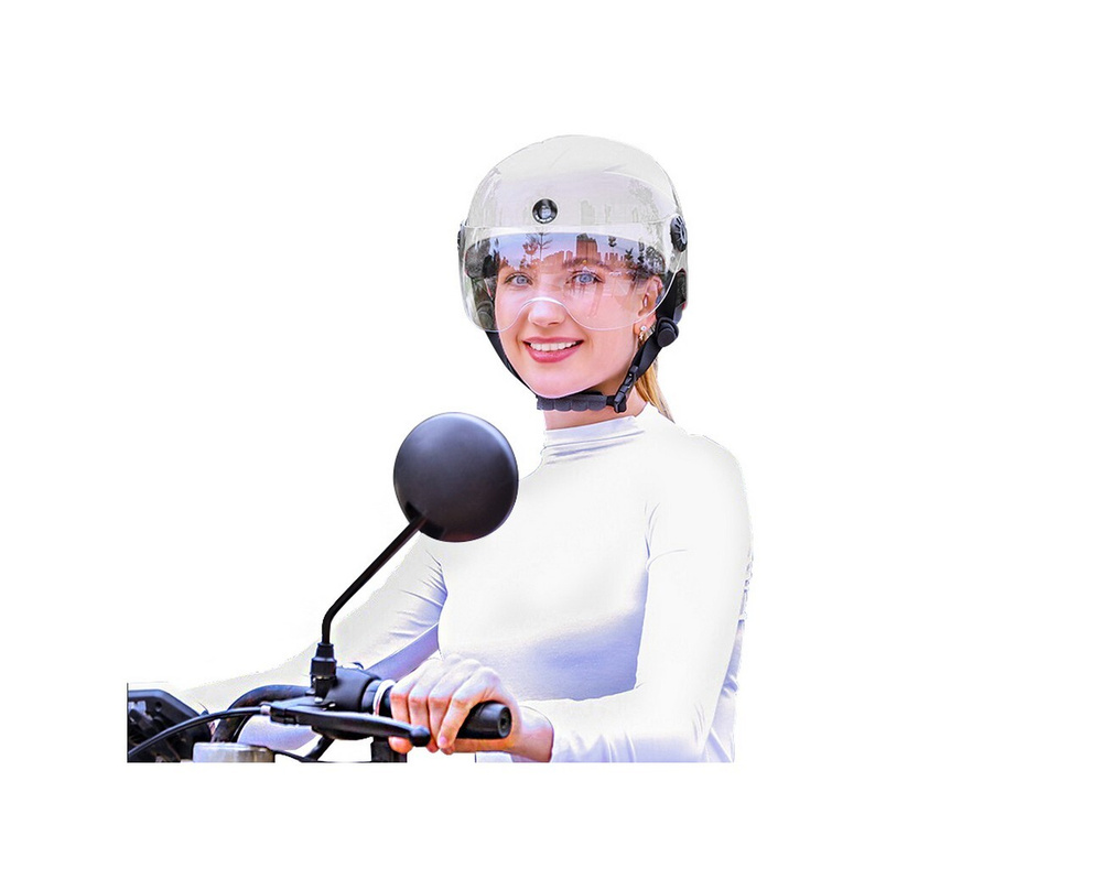 Шлем для электросамоката FR-100-W GOLD-START EU с Full-HD камерой и Bluetooth гарнитурой - шлем для роликов #1