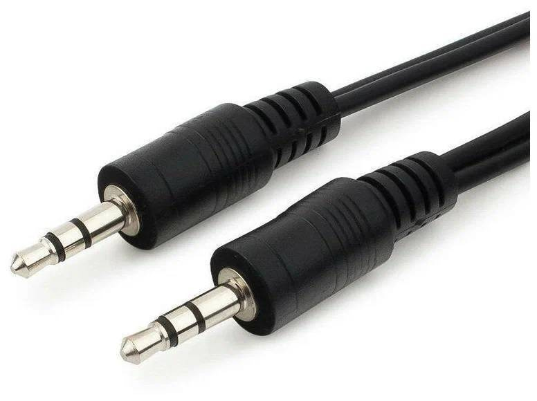 Кабель соединительный Aux mini jack 3.5 mm (M) - mini jack 3.5 mm (M), стерео, аудио, черный, 1 м  #1