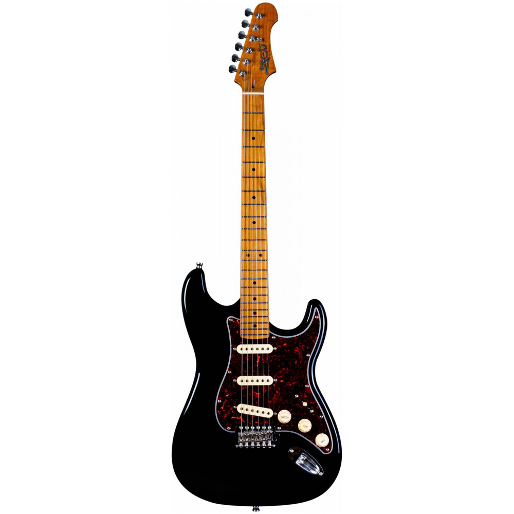 Электрогитара Stratocaster (S-S-S) с винтажным тремоло, Black, Jet #1