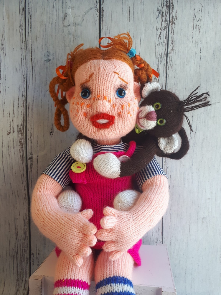 Кукла Пеппи игрушка вязаная #1