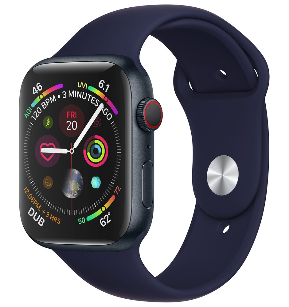 Ремешок силиконовый для Apple Watch в корпусе 38/40/41 мм, размер запястья - M(L), цвет Ночной Синий #1