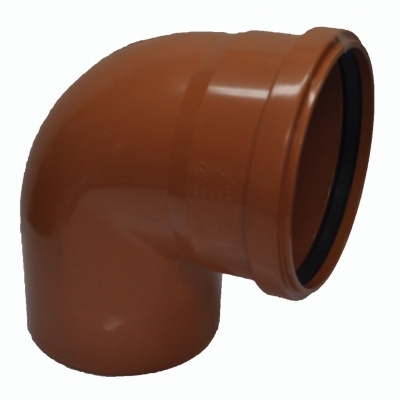 Отвод ПВХ для наружной канализации, диаметр 125 мм., 90 градусов  #1