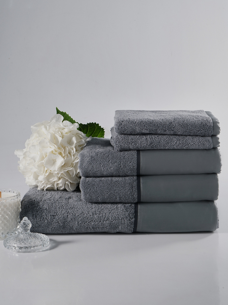 Набор 3 полотенца BRISE, стальной серый от Claire Batiste Atelier #1