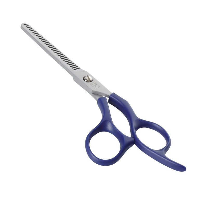 Парикмахерские ножницы DEWAL PRO EASY STEP филировочные (30 зубцов) эргономичные 5,5", синие 9650ASN-BL #1