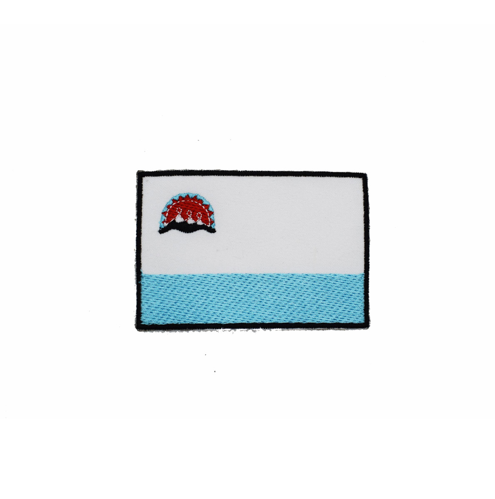 Нашивка шеврон, патч, Флаг Камчатского края на липучке, размер 80х55 мм  #1