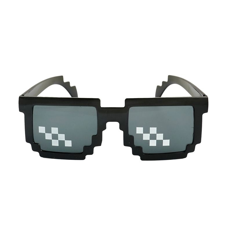 Карнавальные очки "Пиксели" Стиляга черные/14*5 см/1 шт. #1