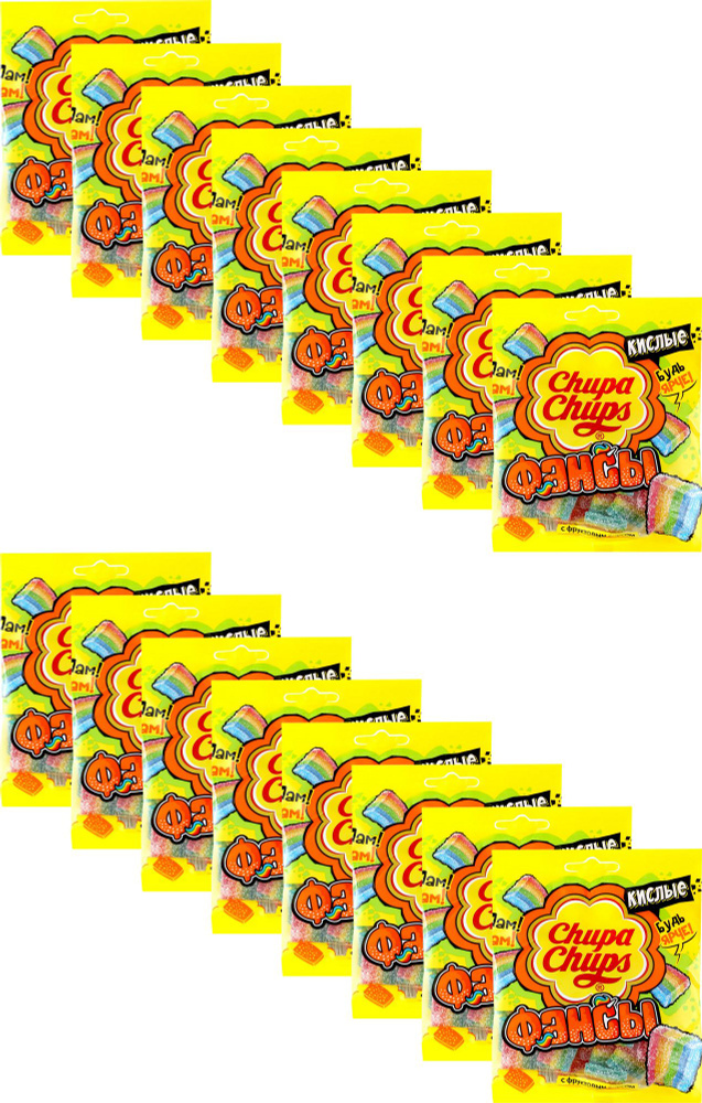 Жевательный мармелад Chupa Chups Фансы, комплект: 16 упаковок по 70 г  #1