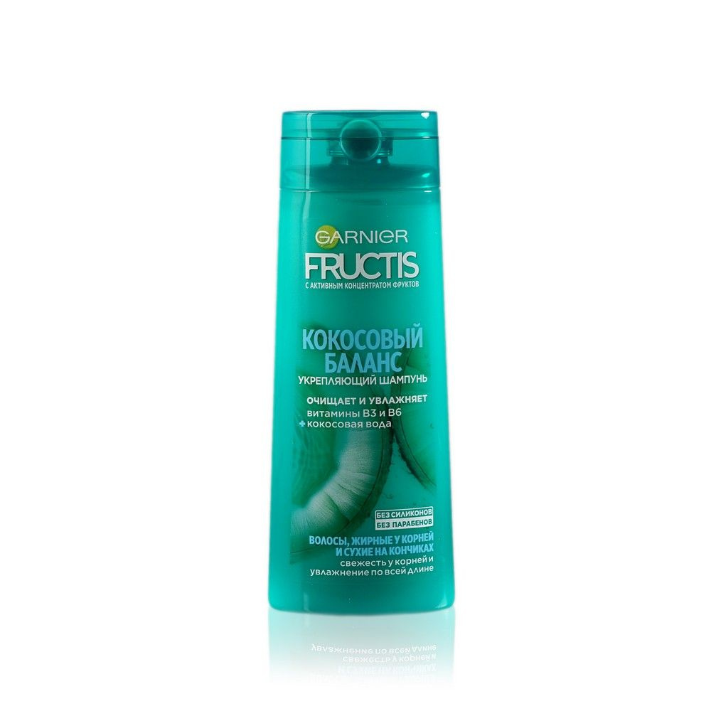 Шампунь Fructis " Кокосовый баланс " укрепляющий для волос , жирных у корней и сухих на кончиках , 250мл #1