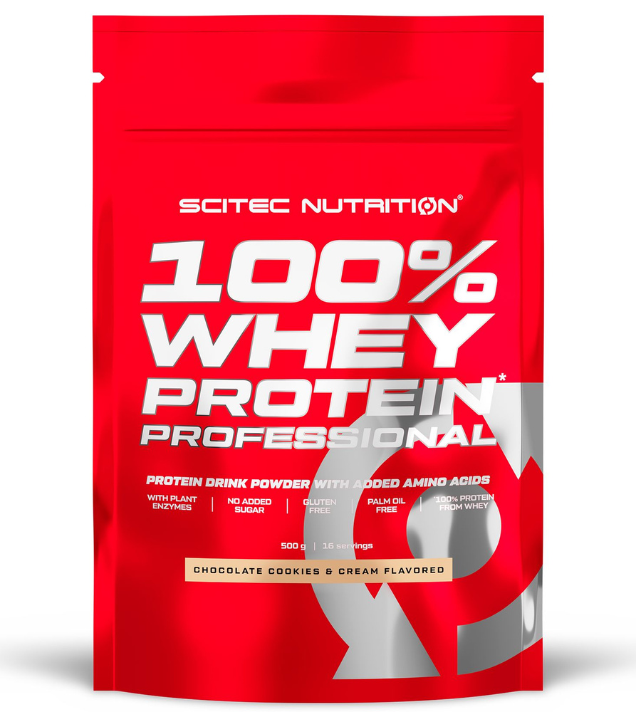 Протеин сывороточный Scitec Nutrition 100% Whey Protein Professional 500 г шоколадное кремовое печенье #1