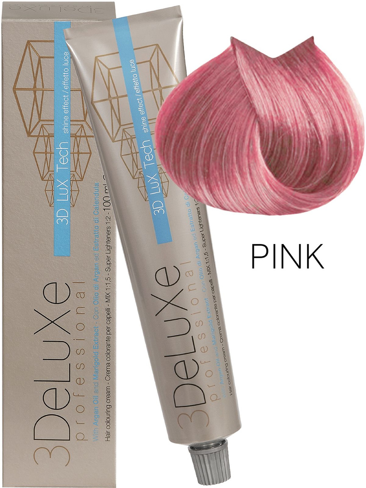 3DELUXE PROFESSIONAL Крем-краска для волос РОЗОВЫЙ, 100мл #1