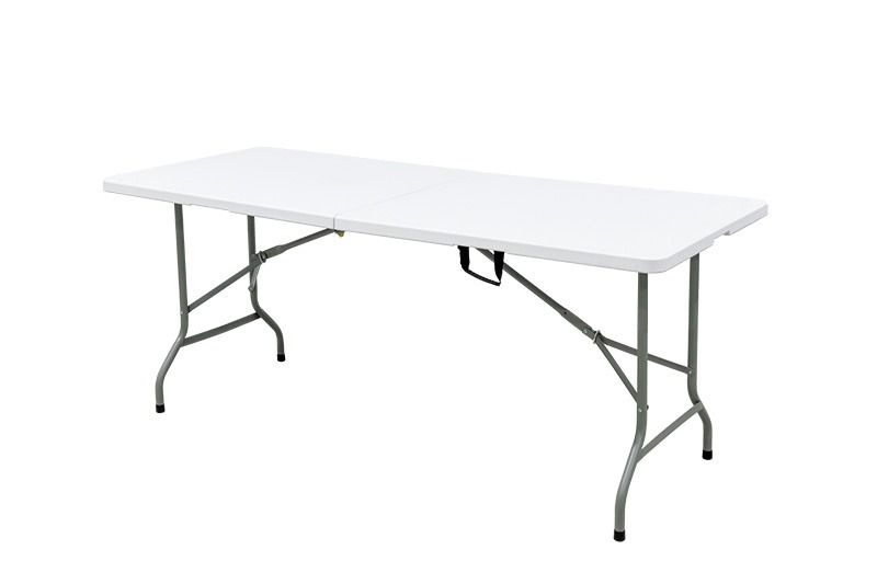 Стол складной высокопрочный (стол-книжка) zl-z180-2 (180*74*74 см) цвет белый. Товар уцененный  #1