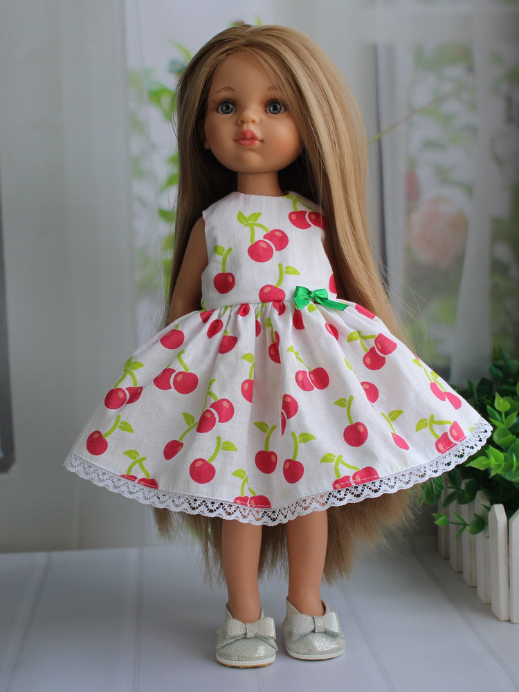 Одежда для куклы Paola Reina 32-34 см, Vidal Rojas 35 см, Berjuan 35 см. Кукольное платье из хлопка. #1
