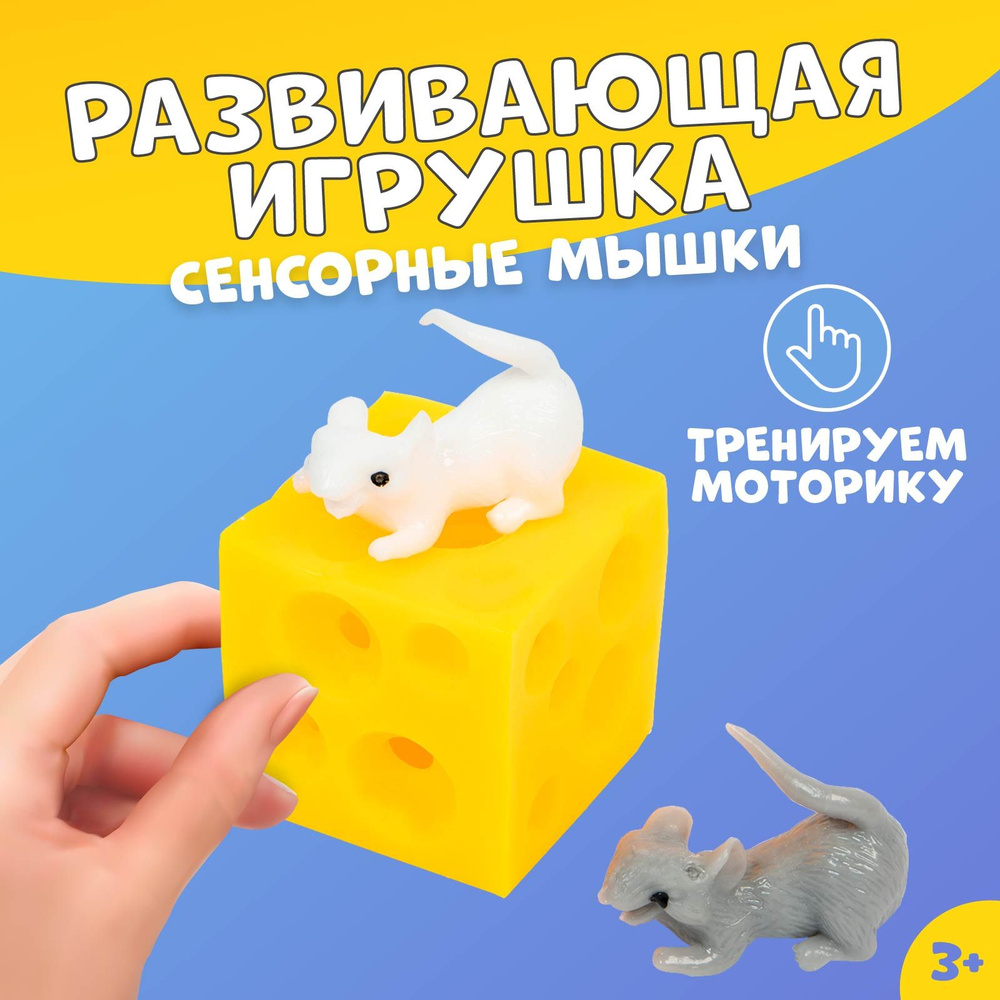 Развивающая игрушка от 3 лет Сенсорные мышки IQ ZABIAKA / Мышки в сыре -  купить с доставкой по выгодным ценам в интернет-магазине OZON (272181587)