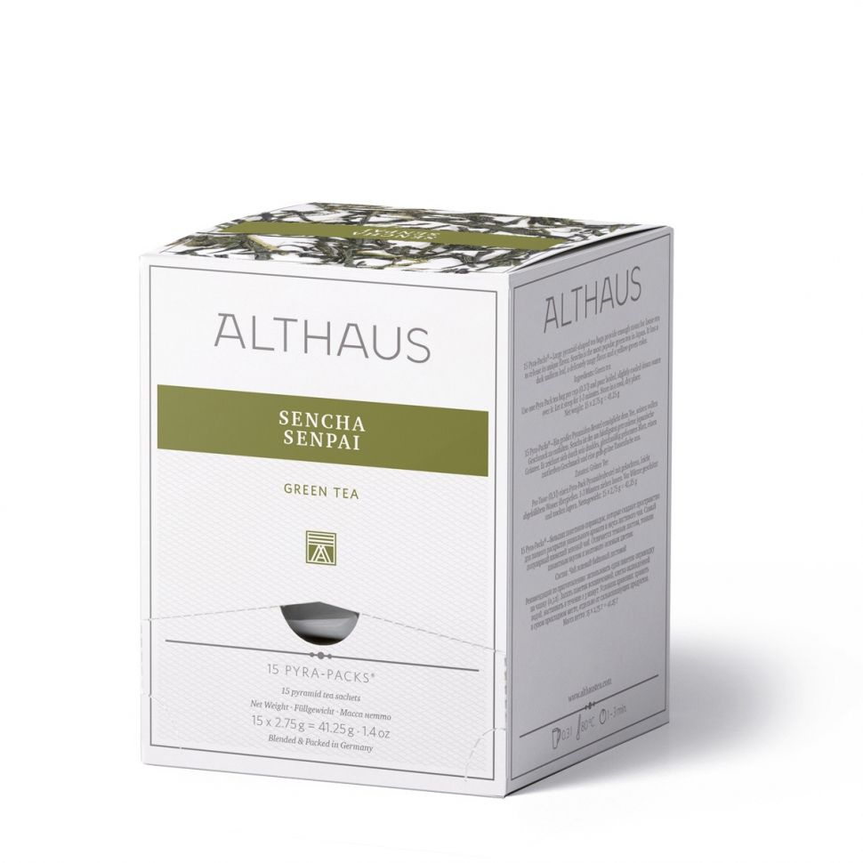 Чай зеленый Althaus Sencha Senpai 2,75гр.,коробка 15 пак. #1