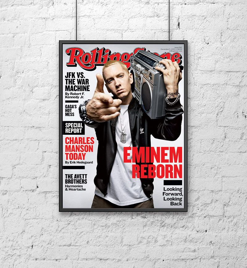 Постер для интерьера на стену (30х40 см). Eminem (Rolling Stone) #1