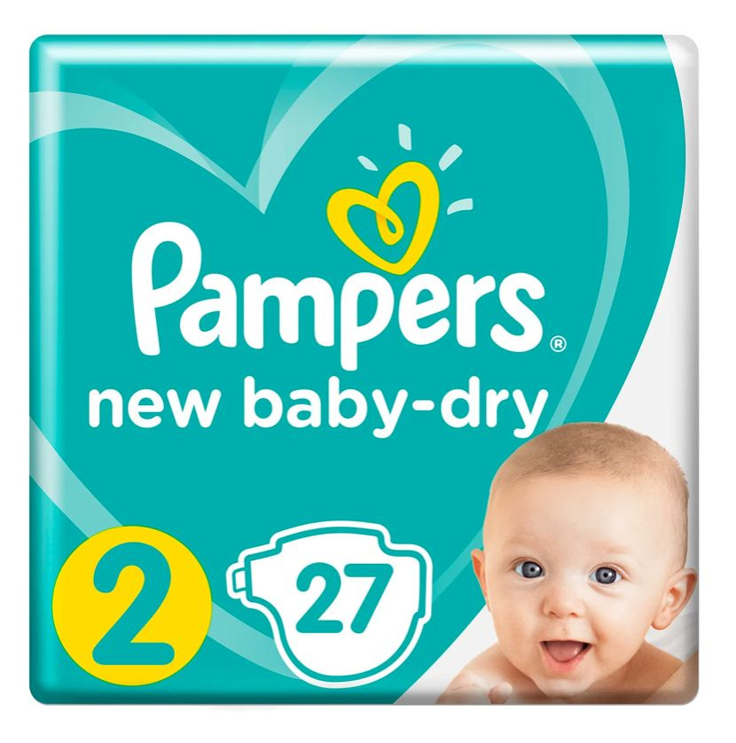 Подгузники Pampers New Baby-Dry 4-8кг Размер 2 27шт #1