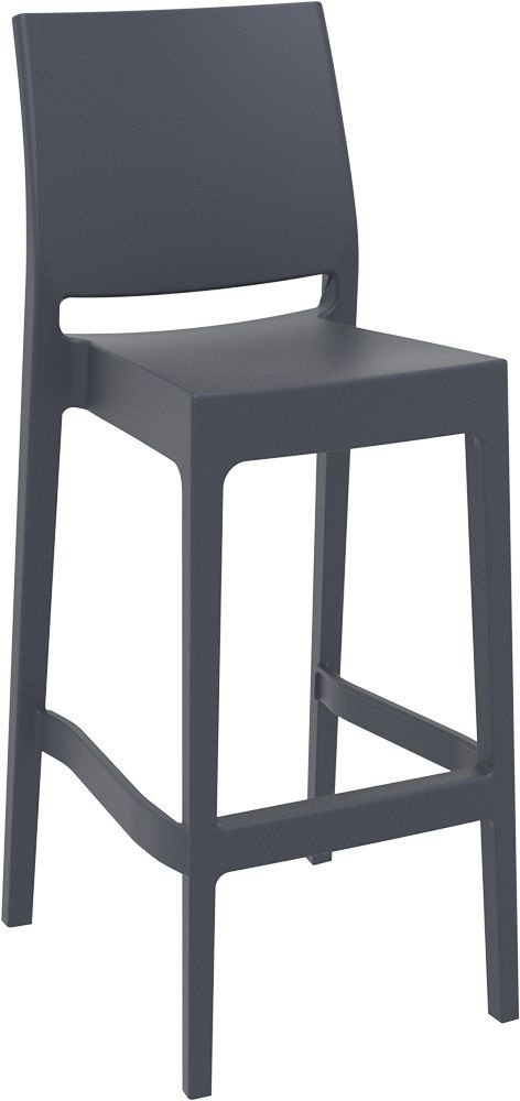 Барный пластиковый стул Maya Bar 75, темно-серый, Siesta #1