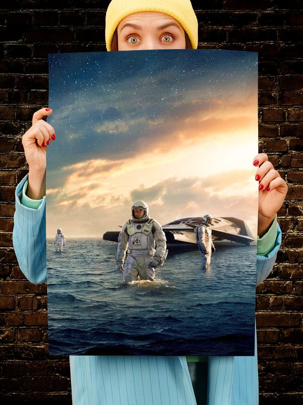 Постер интерьерный Интерстеллар 2, 70х46 см. Матовый яркий. Interstellar Космос  #1