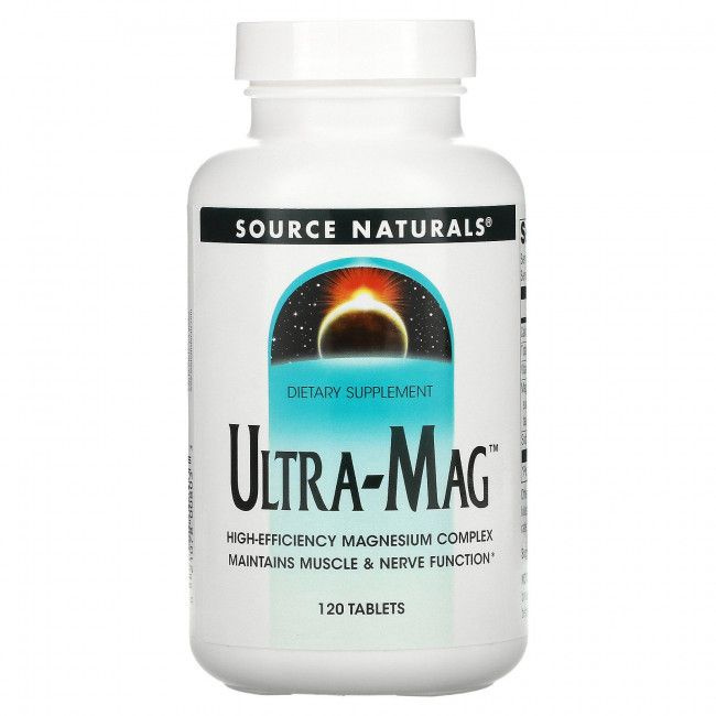 Ultra-Mag пищевая добавка Source Naturals, магний с витамином В6, 120 таблеток  #1