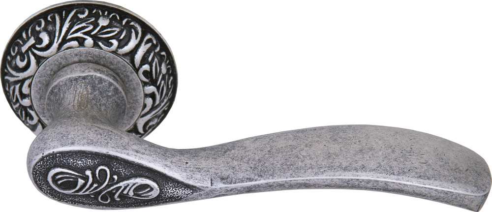 Ручка дверная межкомнатная Locker 59202 AS СВЕТЛОЕ антич.серебро  #1