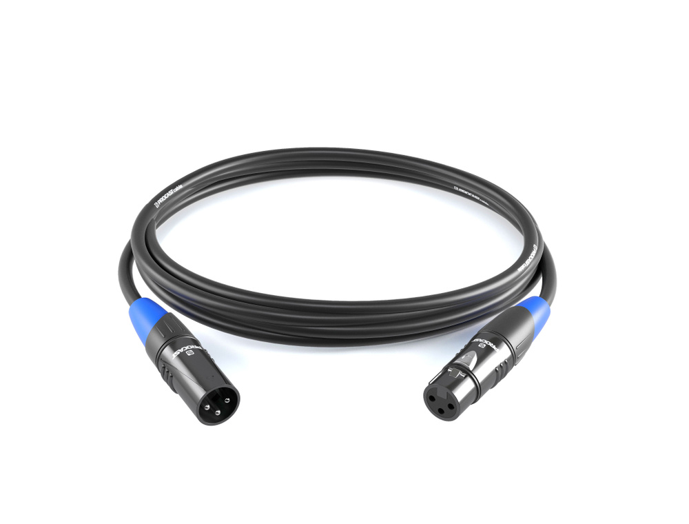Межблочный балансный кабель PROCAST cable XLR(m)/XLR(f), длина 2,5m, цвет черный  #1