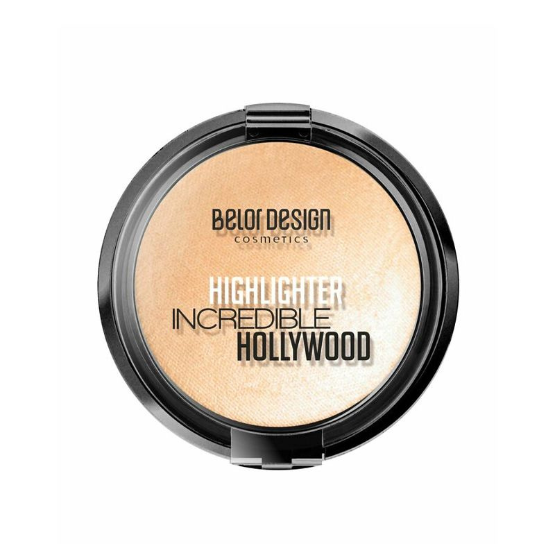 BELOR DESIGN Хайлайтер для лица Запечённый "INCREDIBLE HOLLYWOOD" Тон 1, 7,3 г  #1