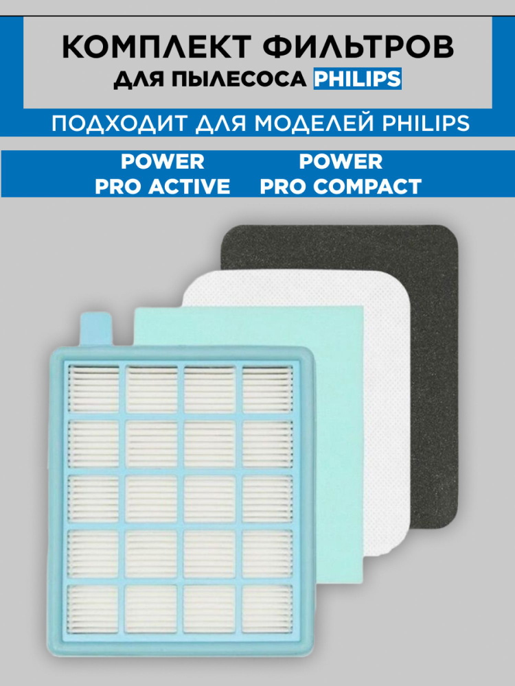 Набор фильтров для пылесосов Philips PowerPro Active: FC8630-8649, FC9520-9529, FC8670-8679, FC9530-9542; #1