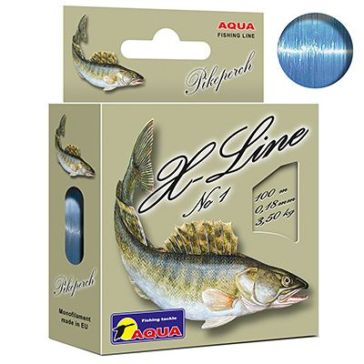 Монофильная леска для рыбалки Aqua X-Line Pikeperch (Судак) 0,18mm 100m ( 1 штука )  #1