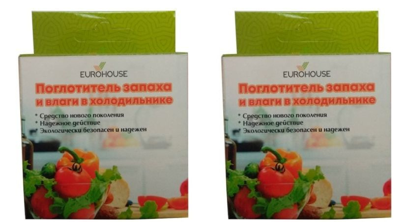 EuroHouse Поглотитель запаха и влаги для холодильника 2 шт #1