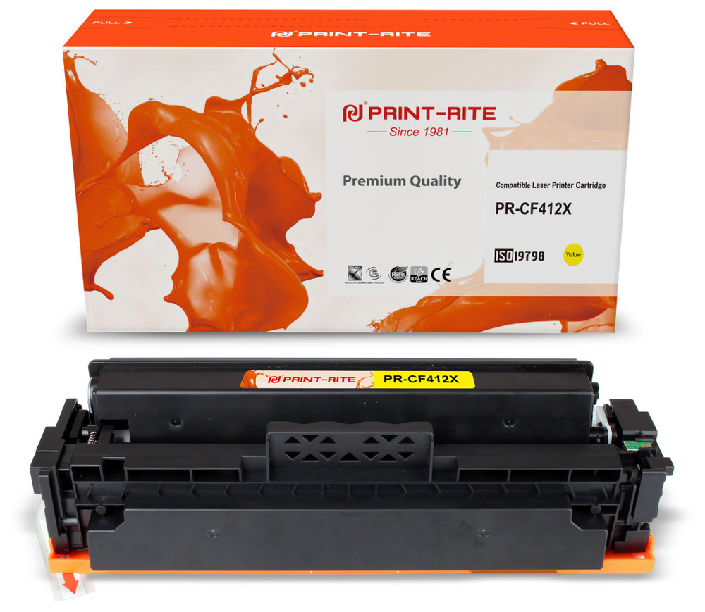 Print-Rite PR-CF412X картридж лазерный (HP 410X - CF412X) желтый 5000 стр #1