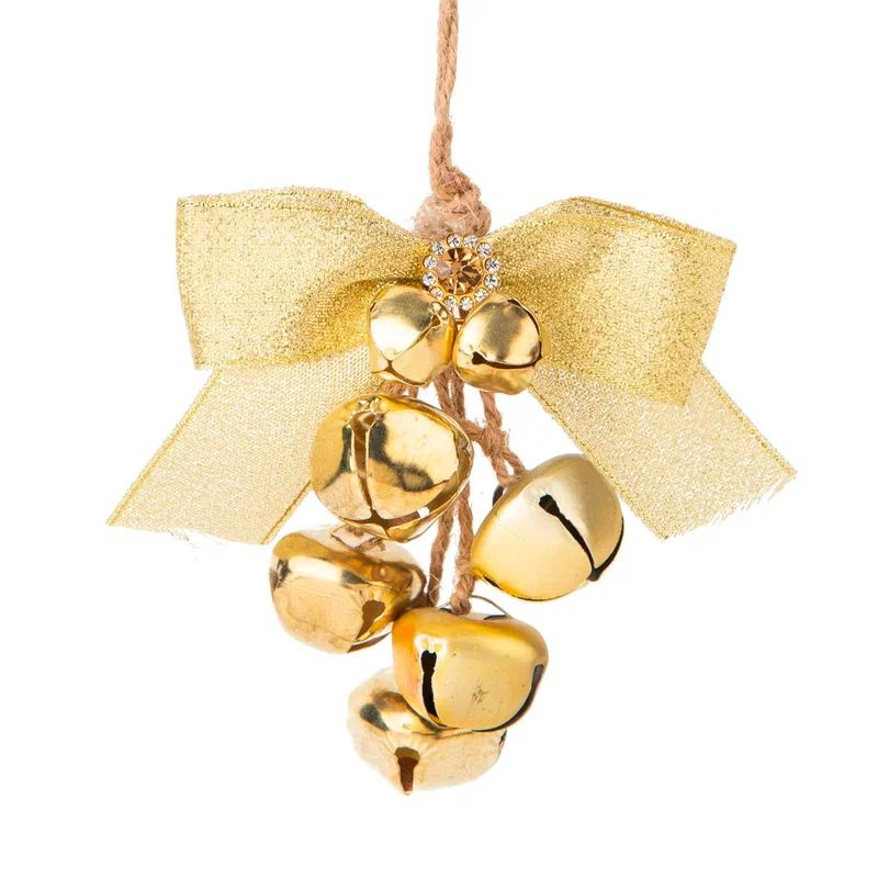 Новогоднее подвесное украшение Золотые капельки росы, 10*8 см, 1 шт.  #1