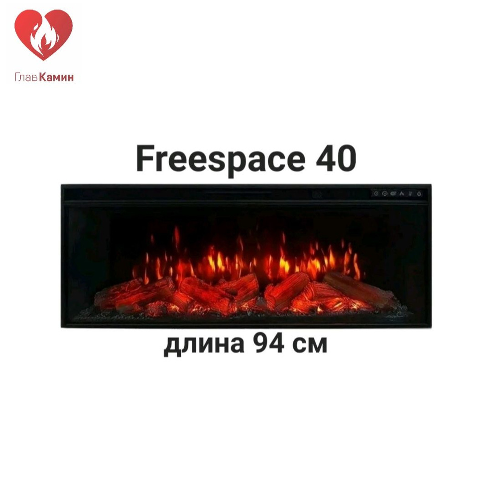 Линейный электроочаг FreeSpace 40 LED FX QZ InterFlame #1
