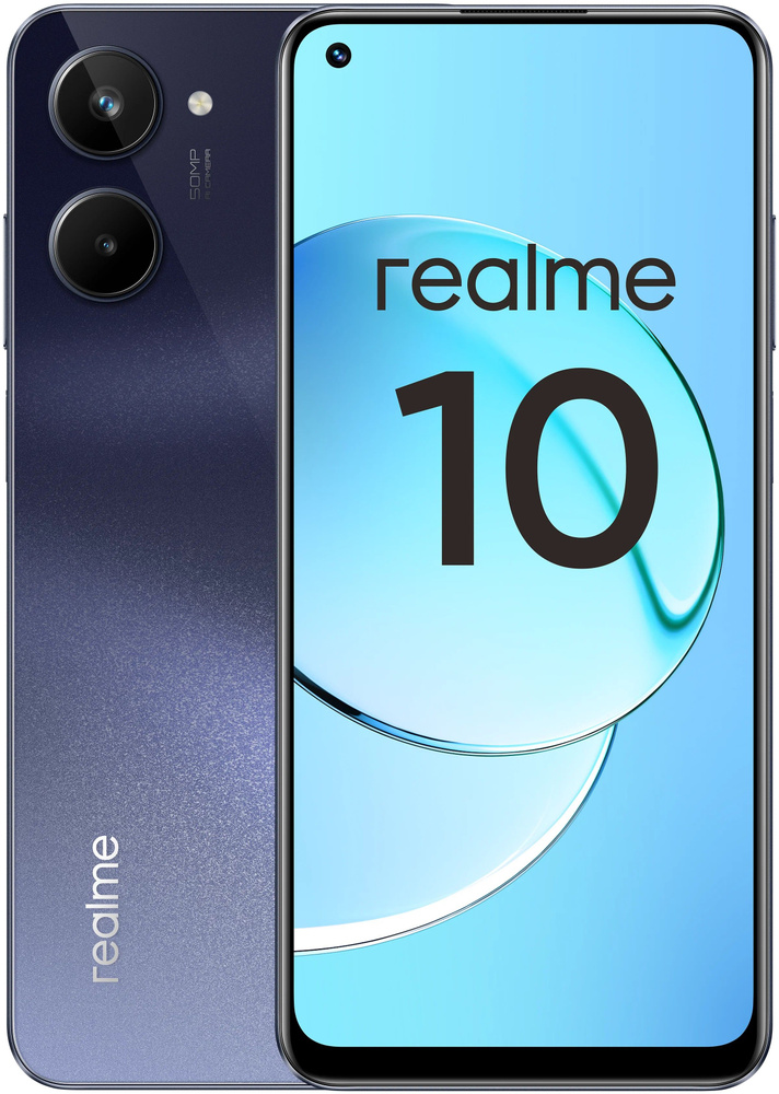 realme Смартфон 10 8/128 ГБ, черный #1
