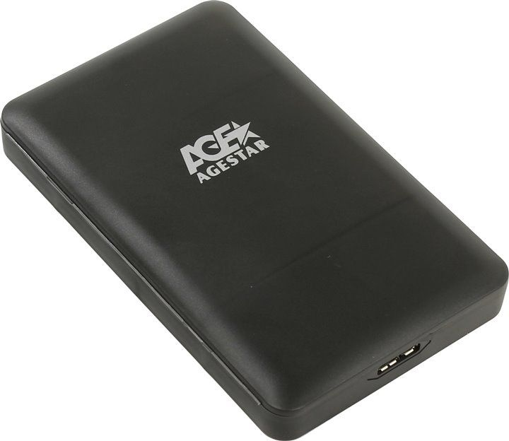 Контейнер-внешний корпус для 2.5" SATA HDD/SSD USB 3.0 AgeStar 3UBCP3 черный, пластик, сборка без винтов #1