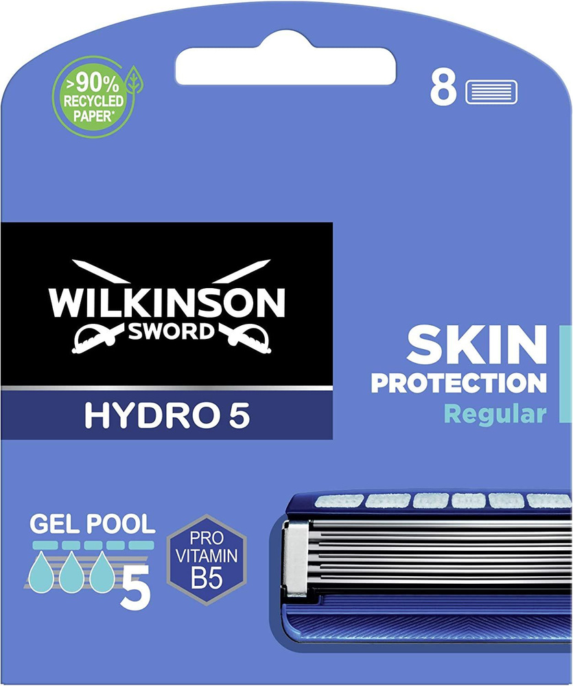 Schick Hydro 5 Skin Protection Regular / Сменные кассеты для бритв HYDRO, 8 шт.  #1
