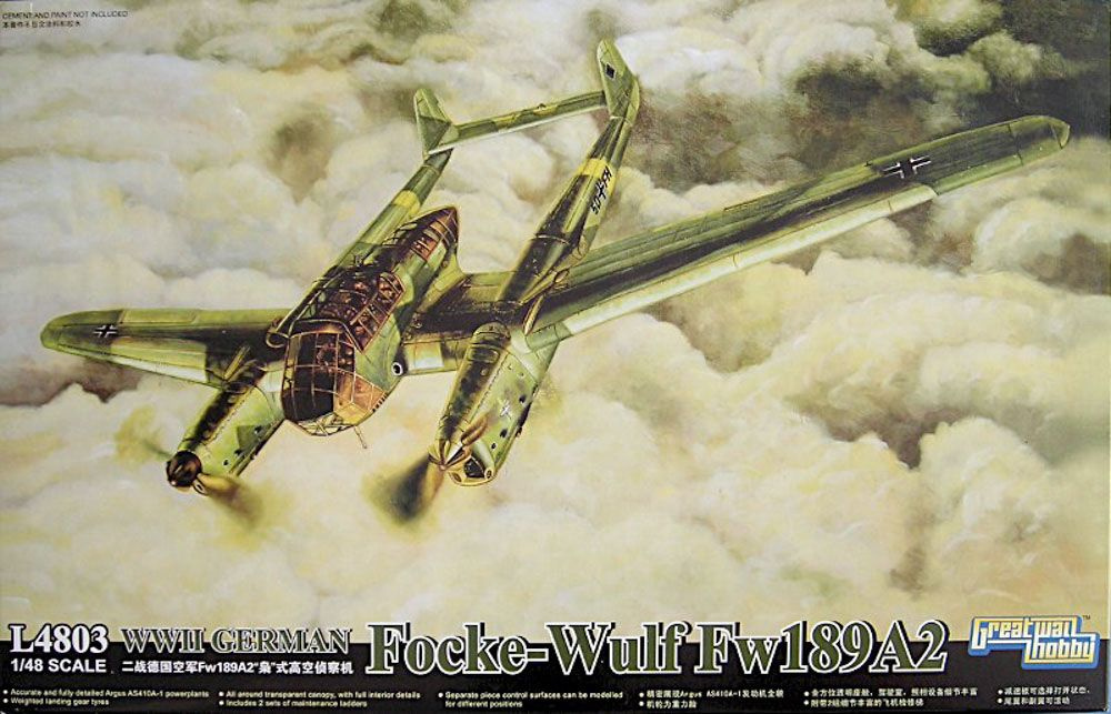 Сборная модель самолета WWII German Fw 189A2, масштаб 1/48 #1