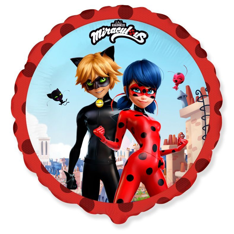 Шар Леди Баг и Супер Кот/ Miraculous Street 46 см /1 шт #1