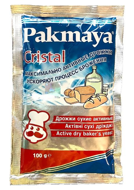 Дрожжи хлебопекарные Pakmaya Cristal комплект из 5 штук, 5х100 гр (Пакмайя Кристал) сухие активные спиртовые #1