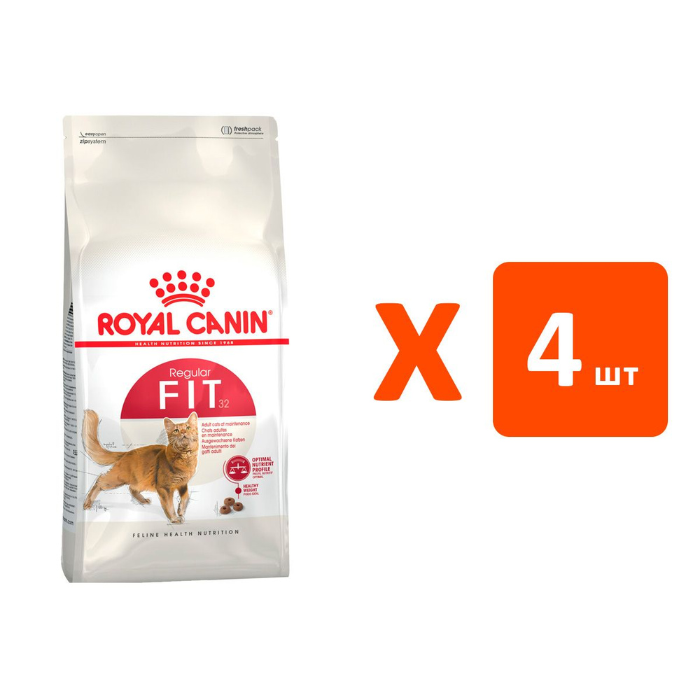 ROYAL CANIN FIT 32 для активных взрослых кошек (0,4 кг х 4 шт) #1