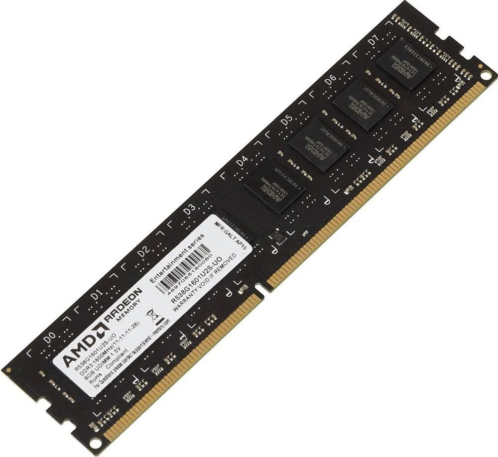 AMD Оперативная память DDR3 1600 Мгц 1x8 ГБ (R538G1601U2S-U) #1