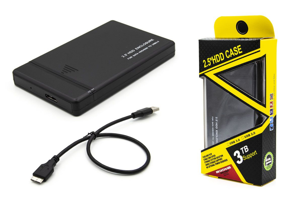 Кейс USB3.0 S840_Black для HDD/SSD SATA 2.5'' пластиковый быстросъемный  #1