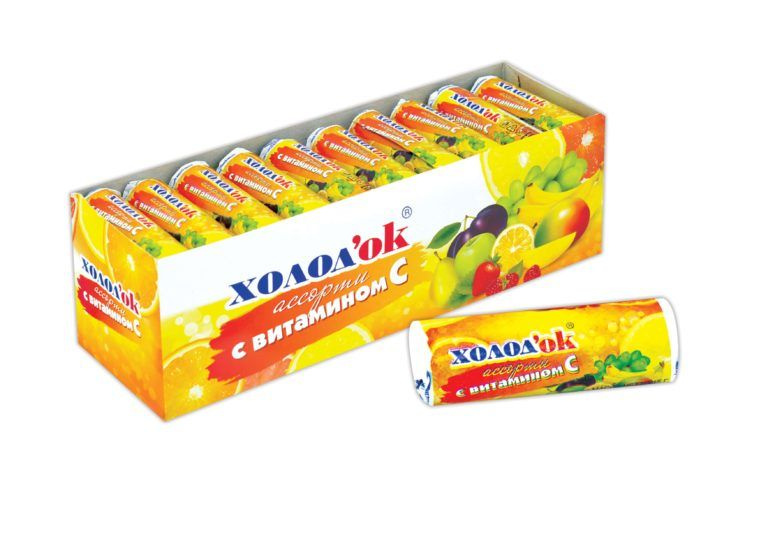 Конфеты Холодок Ассорти с витамином С, 30 шт по 15 г #1